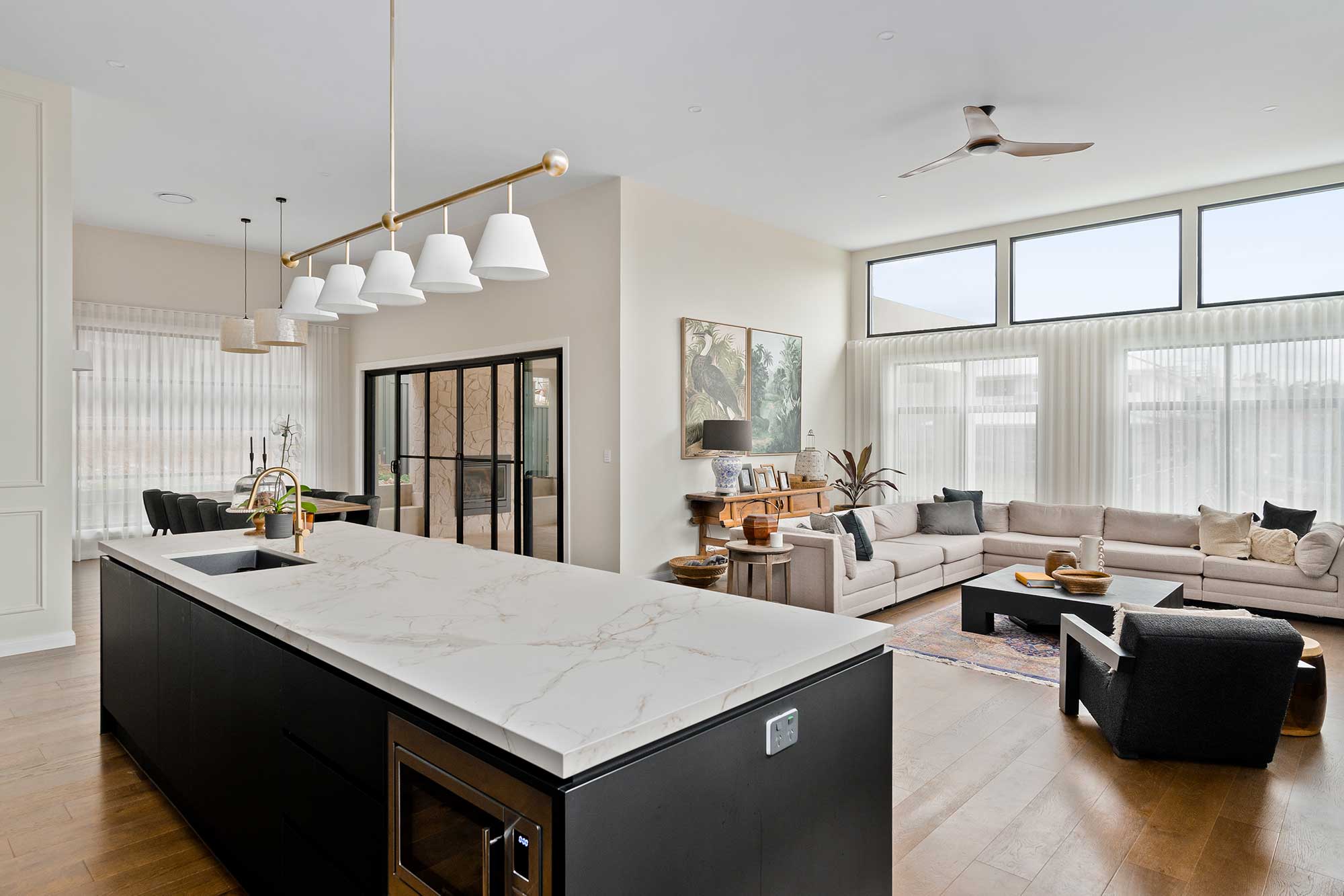 featured high ceilings in living zones
